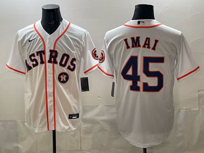 Men 2026 Houston Astros #45 Imai White Game Nike MLB Jersey style 006